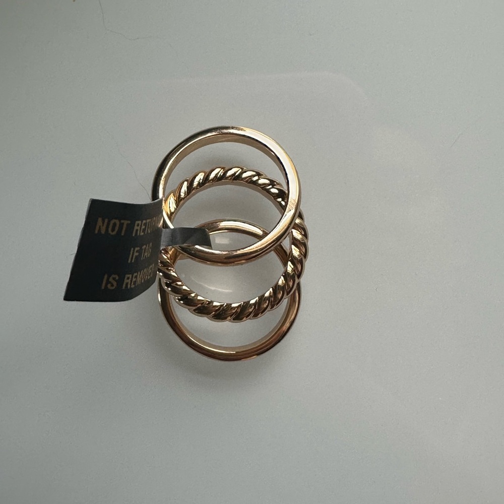 NWT Miranda Frye Gold Ring Stack